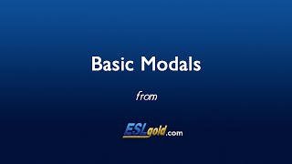 ESLgold.com Basic Modals video