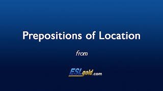 ESLgold.com Prepositions of Location video